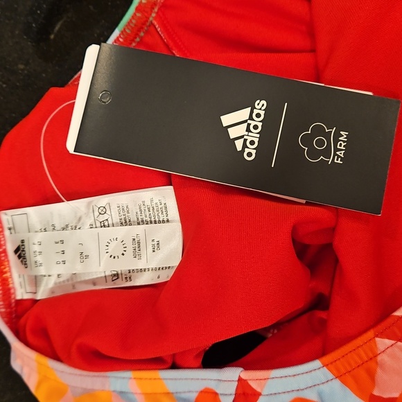 💕FARM RIO x ADIDAS💕 Farm Swimsuit ~ Pearl Citrine 10 NWT - Picture 14 of 16